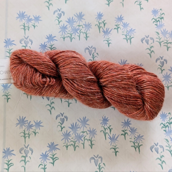 Purl Soho Flax Down Yarn Kiln Red NEW Skien Knitting Alpaca Merino Wool Linen - Picture 2 of 4